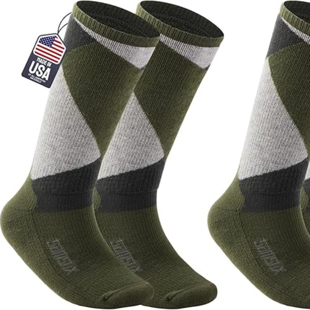 2-Pack Samsox Merino Wool Kids Ski Socks (L 3-6)
